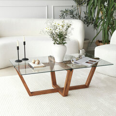 Кофейный столик Asir, 105x35x65см, коричневый цена и информация | Журнальные столики | 220.lv