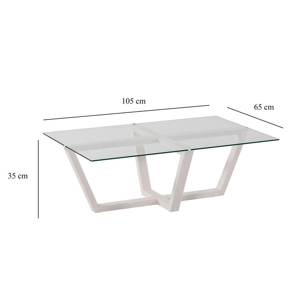 Žurnālgaldiņš Asir, 105x35x65cm, balts cena un informācija | Žurnālgaldiņi | 220.lv