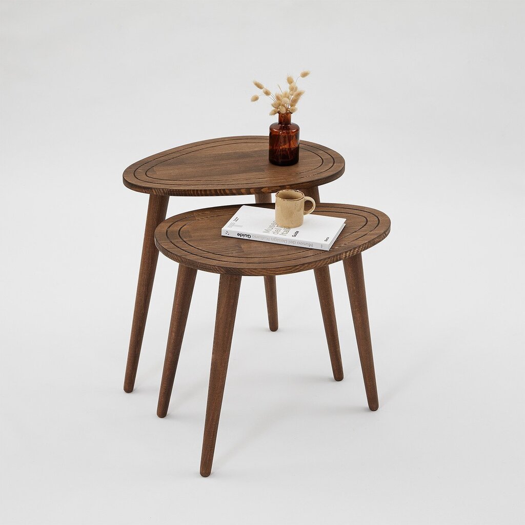 Dīvāna galds Asir, 50x52x33cm, brūns cena un informācija | Žurnālgaldiņi | 220.lv
