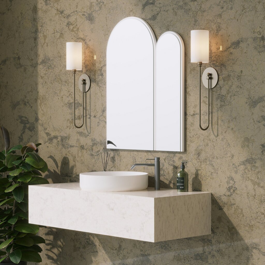 Spogulis Asir, 20x60x73cm, balts cena un informācija | Vannas istabas spoguļi | 220.lv