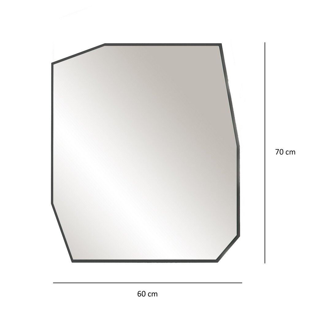 Spogulis Asir, 2x60x70cm, melns cena un informācija | Vannas istabas spoguļi | 220.lv