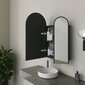 Vannas istabas skapītis Asir, 12x45x50cm, melns cena un informācija | Vannas istabas skapīši | 220.lv