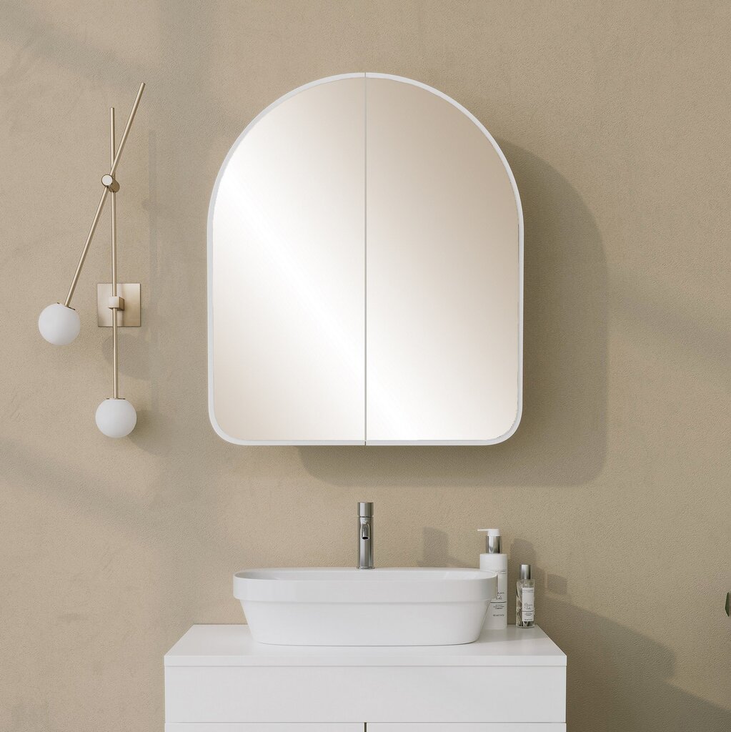 Vannas istabas skapītis Asir, 12x45x50cm, balts cena un informācija | Vannas istabas skapīši | 220.lv