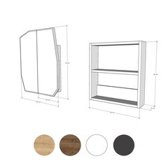 Шкаф для ванной комнаты Asir, 12x45x50см, белый цена и информация | Шкафчики для ванной | 220.lv