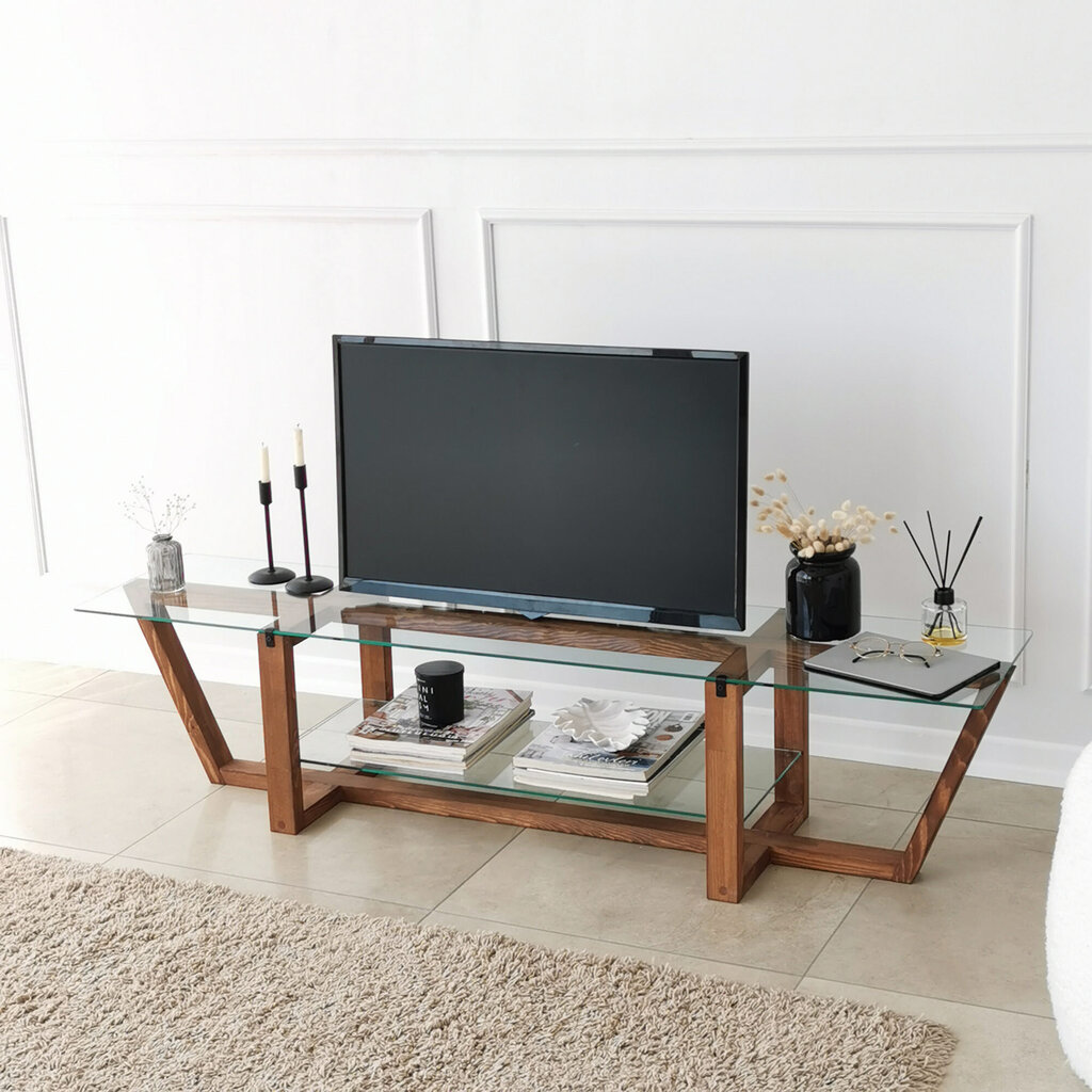 TV galdiņš Asir, 158x35x35cm, brūns cena un informācija | TV galdiņi | 220.lv