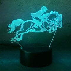 3D LED nakts lampas "Rider" hologramma + pilots cena un informācija | Lampas bērnu istabai | 220.lv