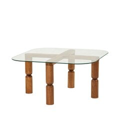 Кофейный столик Asir, 80x40x80см, коричневый цена и информация | Журнальные столики | 220.lv