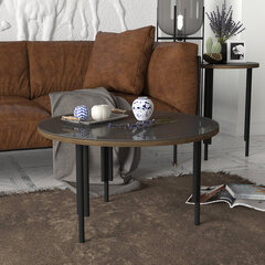 Кофейный столик Asir, 69,5x40,2x69,5см, коричневый/черный цена и информация | Журнальные столики | 220.lv