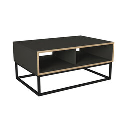 Кофейный столик Asir, 90x41,6x60см, черный/коричневый цена и информация | Журнальные столики | 220.lv