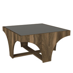 Кофейный столик Asir, 71x38x74,6см, черный/коричневый цена и информация | Журнальные столики | 220.lv