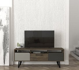 Подставка под телевизор Asir, 150x55,6x35см, коричневый/черный цена и информация | Тумбы под телевизор | 220.lv