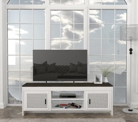 TV skapītis Asir, 150x48,2x35cm, balts/bēšs цена и информация | Тумбы под телевизор | 220.lv