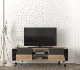 Подставка под телевизор Asir, 150x52x36,8см, коричневый/черный цена и информация | Тумбы под телевизор | 220.lv