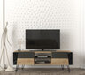 TV skapītis Asir, 150x52x36,8cm, brūns/melns цена и информация | TV galdiņi | 220.lv