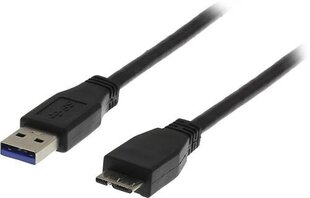 Deltaco, USB 3.0, USB A, USB micro B, 2m цена и информация | Кабели и провода | 220.lv