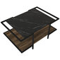 Kafijas galdiņš Asir, 94x40x64cm, melns/brūns cena un informācija | Žurnālgaldiņi | 220.lv