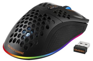 Deltaco Gaming Mouse DM220, RGB, SPCP6651, 400-6400 DPI, 1000 HZ, BLACK cena un informācija | Peles | 220.lv