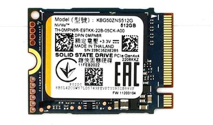 Kioxia BG5 KBG50ZNS512G цена и информация | Внутренние жёсткие диски (HDD, SSD, Hybrid) | 220.lv