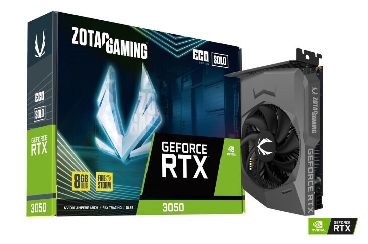 Zotac Gaming GeForce RTX 3050 Eco Solo (ZT-A30500R-10L) цена и информация | Videokartes (GPU) | 220.lv