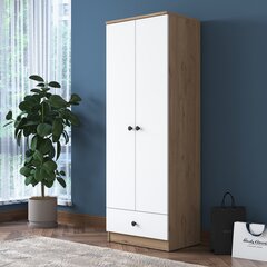 Шкаф для одежды Asir, 60x170x42,5cм, белый цена и информация | Шкафы | 220.lv