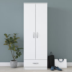 Шкаф для одежды Asir, 60x170x43см, белый цена и информация | Шкафы | 220.lv
