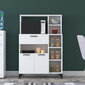 Skapis Asir, 90x133,8x39,5cm, balts cena un informācija | Virtuves skapīši | 220.lv
