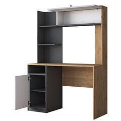 Стол Asir, 117x160x46см, серый/белый цена и информация | Компьютерные, письменные столы | 220.lv