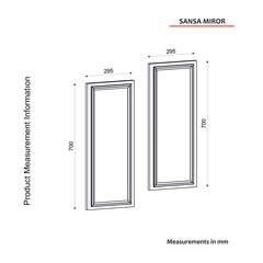 Spogulis Asir, 29,5x70x1,8cm, brūns cena un informācija | Vannas istabas spoguļi | 220.lv