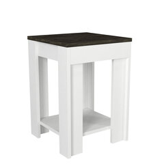 Sānu galds Asir, 40x56,8x40cm, balts/brūns cena un informācija | Žurnālgaldiņi | 220.lv