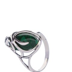 Серебряное кольцо с малахитом цена и информация | Кольца | 220.lv