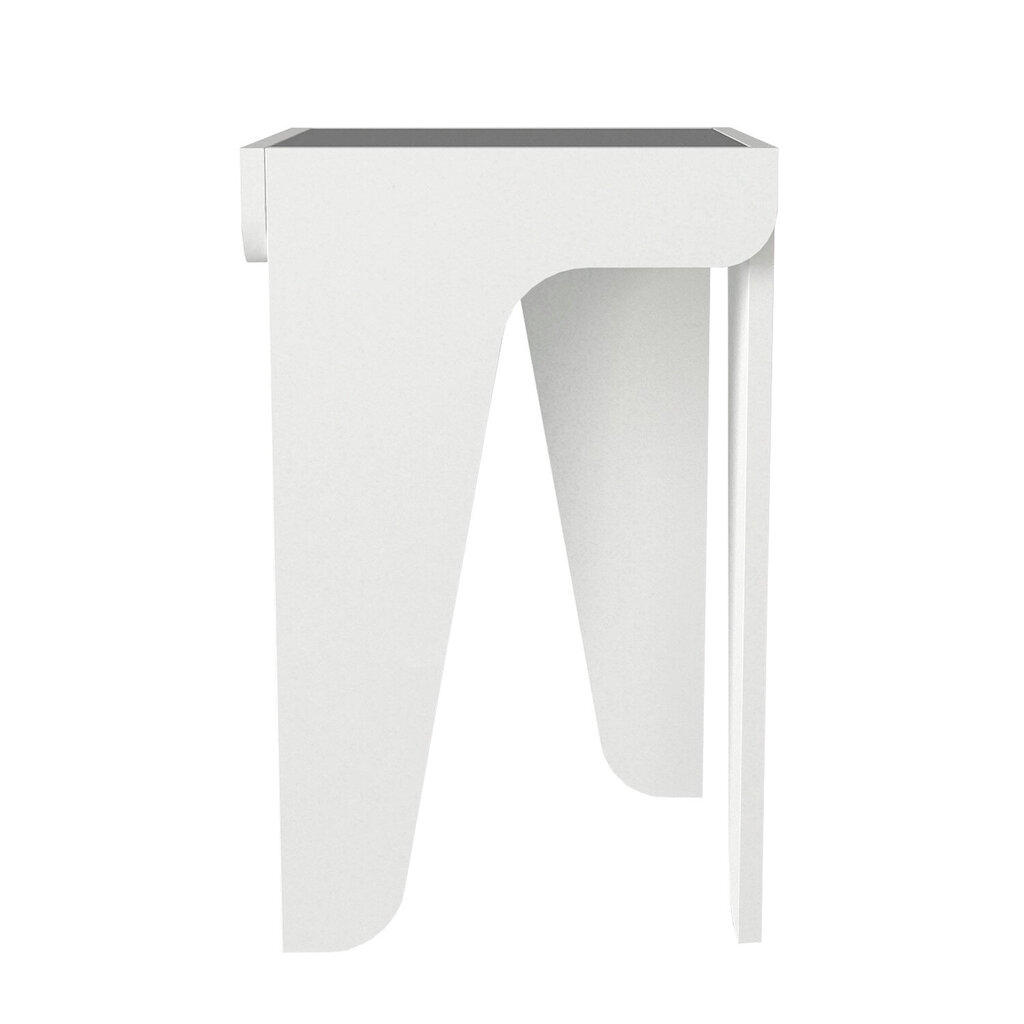 Sānu galds Asir, 36,8x58x36,8cm, balts/melns cena un informācija | Žurnālgaldiņi | 220.lv