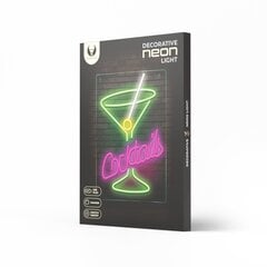 Neon PLEXI LED COCKTAILS pink green FPNE02X Forever Light цена и информация | Детали интерьера | 220.lv