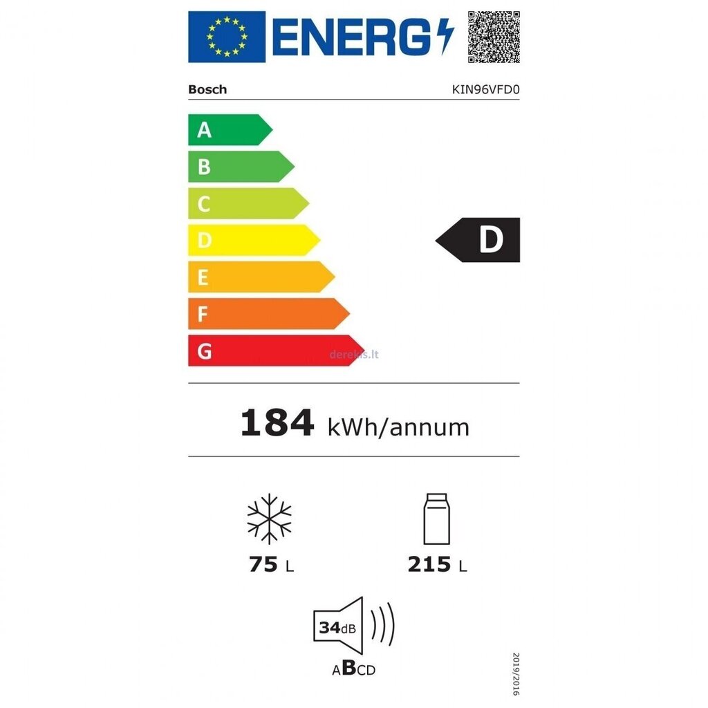 Bosch KIN96VFD0 cena un informācija | Ledusskapji | 220.lv