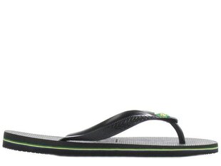 Brasil logo black havaianas for women's black 41108501069 41108501069 цена и информация | Шлепанцы, тапочки для женщин | 220.lv