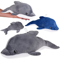 Plīša rotaļlieta delfīns, zils un pelēks, 37cm. цена и информация | Мягкие игрушки | 220.lv
