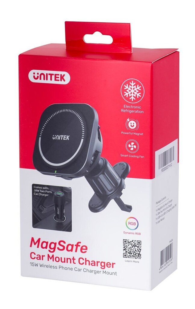 MagSafe turētājs / lādētājs Unitek P1403A 38W cena un informācija | Auto turētāji | 220.lv