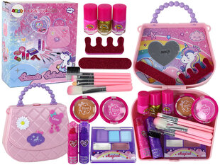 Make-up komplekts rokassomiņā, Lean Toys, rozā krāsā cena un informācija | Rotaļlietas meitenēm | 220.lv