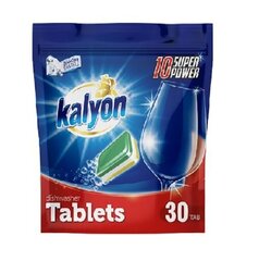 Таблетки KALYON 10 Super Power для посудомоечной машины, 30 шт. цена и информация | Средства для мытья посуды | 220.lv
