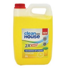 Clean House trauku mazgāšanas līdzeklis LEMON , 5L цена и информация | Средства для мытья посуды | 220.lv