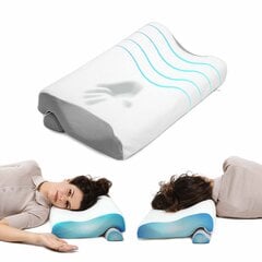 Ортопедическая подушка с регулировкой по высоте для сна на боку и животе 59х36см цена и информация | Подушки | 220.lv