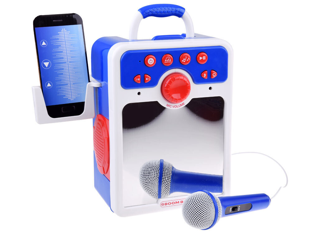 Bērnu mūzikas skaļrunis ar mikrofonu, zils cena un informācija | Attīstošās rotaļlietas | 220.lv