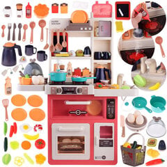 Детская мини-кухня с аксессуарами, 63 предмета, красная цена и информация | Игрушки для девочек | 220.lv