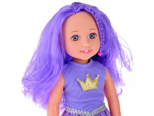 Кукла с фиолетовыми волосами, 38 см цена и информация | Игрушки для девочек | 220.lv