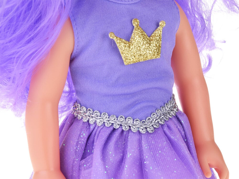 Lelle ar piederumiem matu ķemmēšanai, Violeta, 38 cm цена и информация | Rotaļlietas meitenēm | 220.lv
