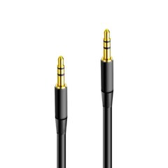 Maxlife audio cable jack 3.5 mm - jack 3.5 mm 1m black цена и информация | Кабели и провода | 220.lv
