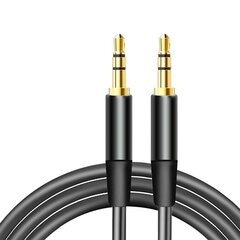 Maxlife audio cable jack 3.5 mm - jack 3.5 mm 1m black цена и информация | Кабели и провода | 220.lv