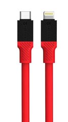 Tactical Fat Man Cable USB-C|Lightning 1m Grey цена и информация | Кабели и провода | 220.lv