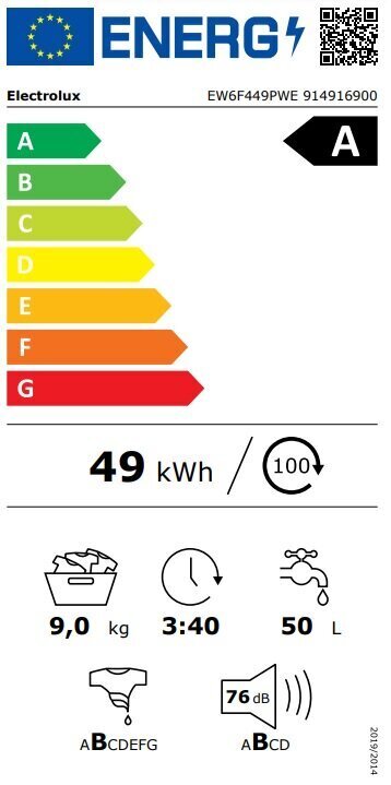 Electrolux EW6F449PWE cena un informācija | Veļas mašīnas | 220.lv