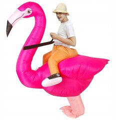 Piepūšamais flamingo kostīms, rozā cena un informācija | Karnevāla kostīmi, maskas un parūkas | 220.lv