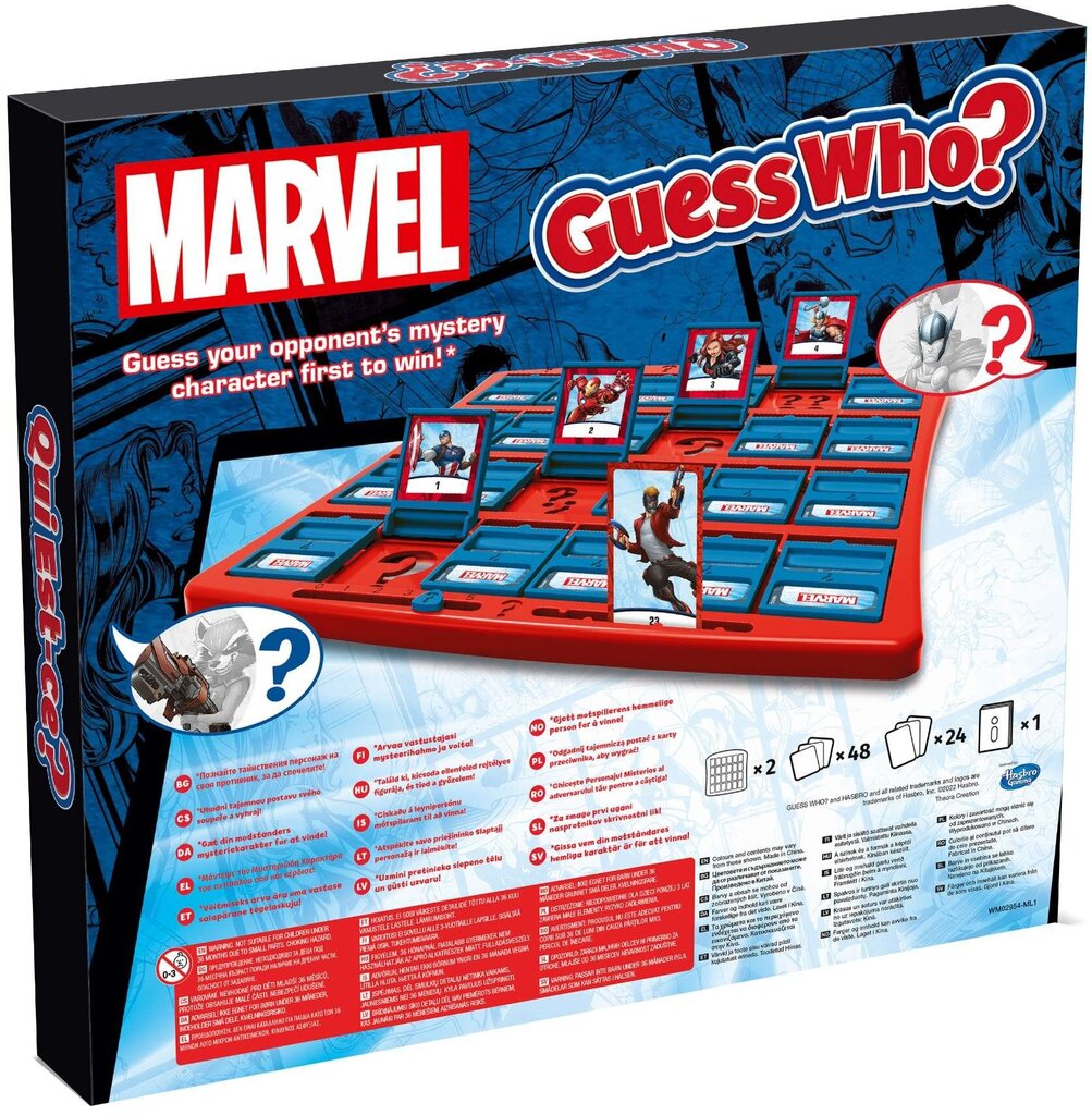 Spēle Guess Who Marvel Avengers, ENG cena un informācija | Galda spēles | 220.lv